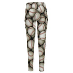 Baseballs 3D Print High-Waisted Pocket Leggings
