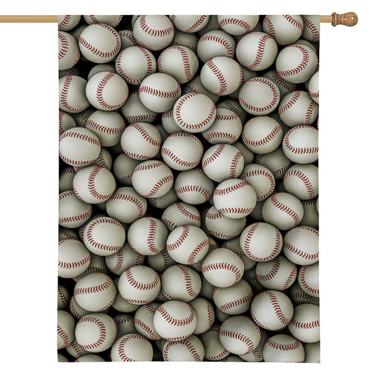 Baseballs 3D Print House Flag
