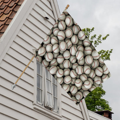 Baseballs 3D Print House Flag