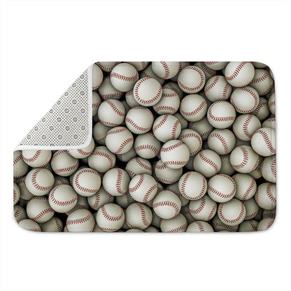 Baseballs 3D Print Indoor Door Mat