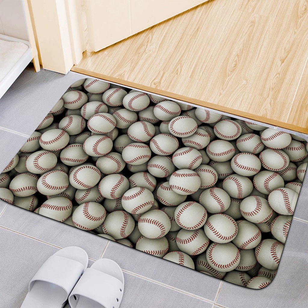 Baseballs 3D Print Indoor Door Mat