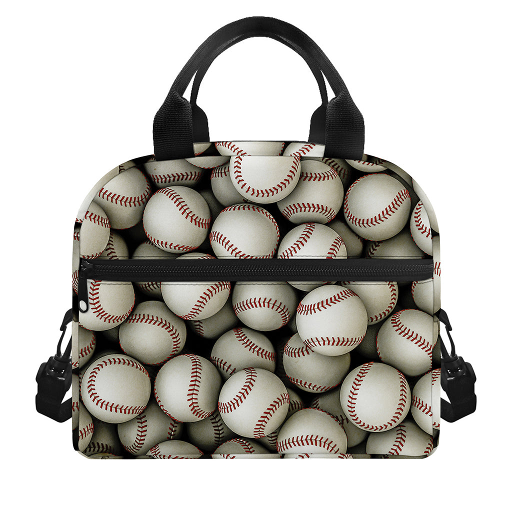 Baseballs 3D Print Insulated Lunch Bag