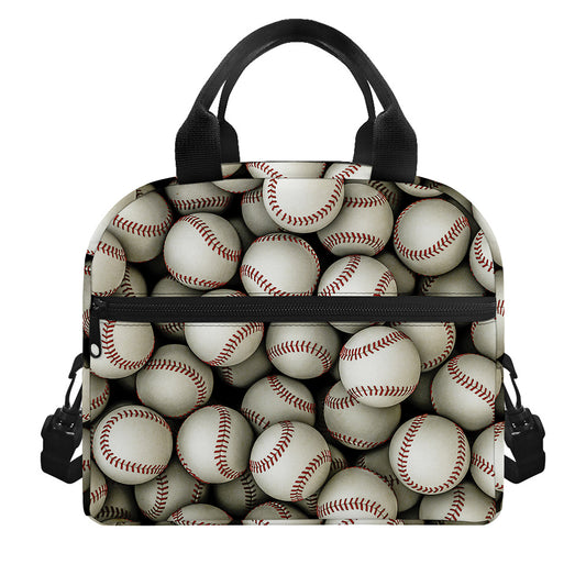 Baseballs 3D Print Insulated Lunch Bag