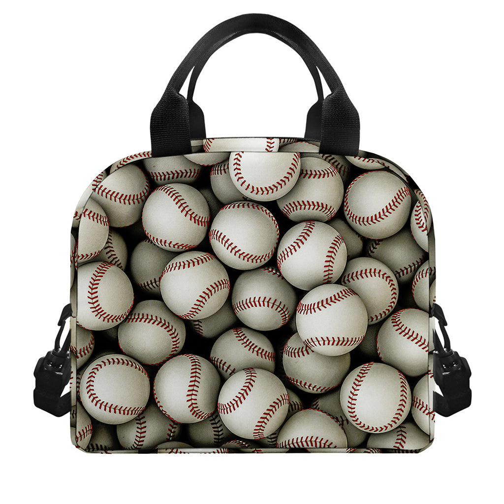 Baseballs 3D Print Insulated Lunch Bag