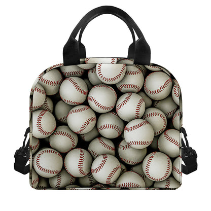 Baseballs 3D Print Insulated Lunch Bag