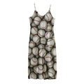 Baseballs 3D Print Jersey Midi Cami Dress