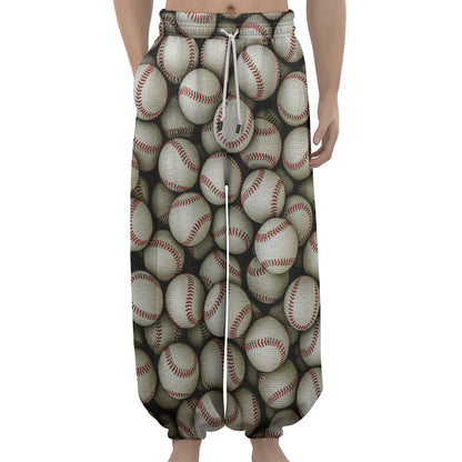 Baseballs 3D Print Lantern Pants
