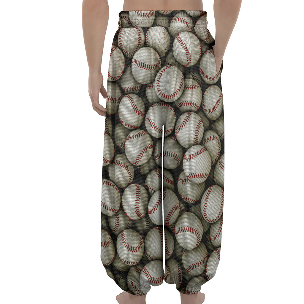 Baseballs 3D Print Lantern Pants