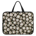 Baseballs 3D Print Laptop Sleeve With Handle