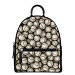 Baseballs 3D Print Leather Backpack