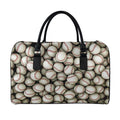 Baseballs 3D Print Leather Duffel Bag