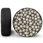 Baseballs 3D Print Leather Spare Tire Cover