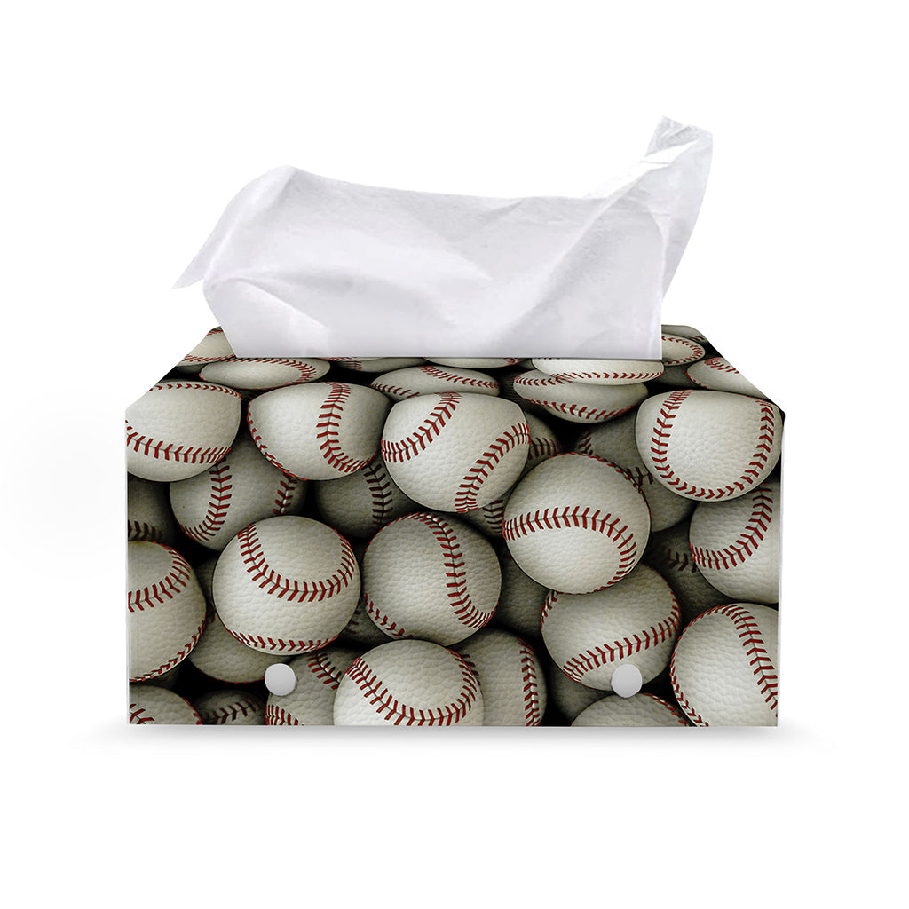 Baseballs 3D Print Leather Tissue Box Cover