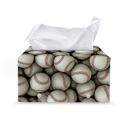 Baseballs 3D Print Leather Tissue Box Cover