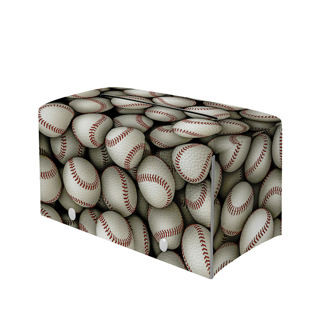 Baseballs 3D Print Leather Tissue Box Cover