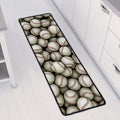 Baseballs 3D Print Long Kitchen Mat
