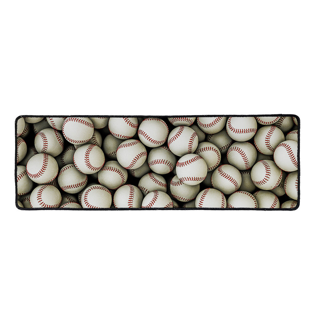 Baseballs 3D Print Long Kitchen Mat