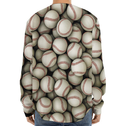 Baseballs 3D Print Long Sleeve Baseball Jersey