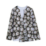 Baseballs 3D Print Long Sleeve Short Coat