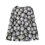Baseballs 3D Print Long Sleeve Short Coat