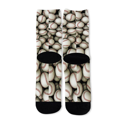 Baseballs 3D Print Long Socks