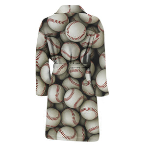 Baseballs 3D Print Men's Bathrobe