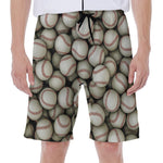 Baseballs 3D Print Men's Beach Shorts