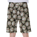 Baseballs 3D Print Men's Beach Shorts