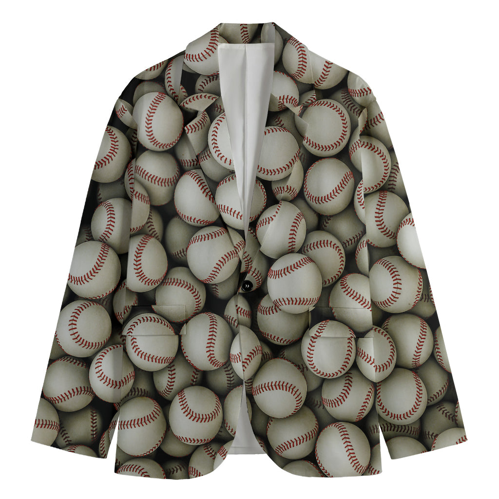 Baseballs 3D Print Men's Blazer