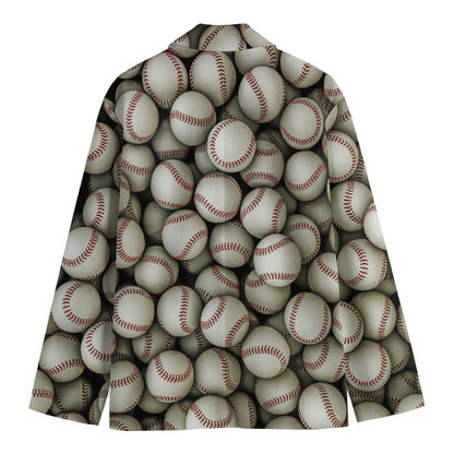 Baseballs 3D Print Men's Blazer