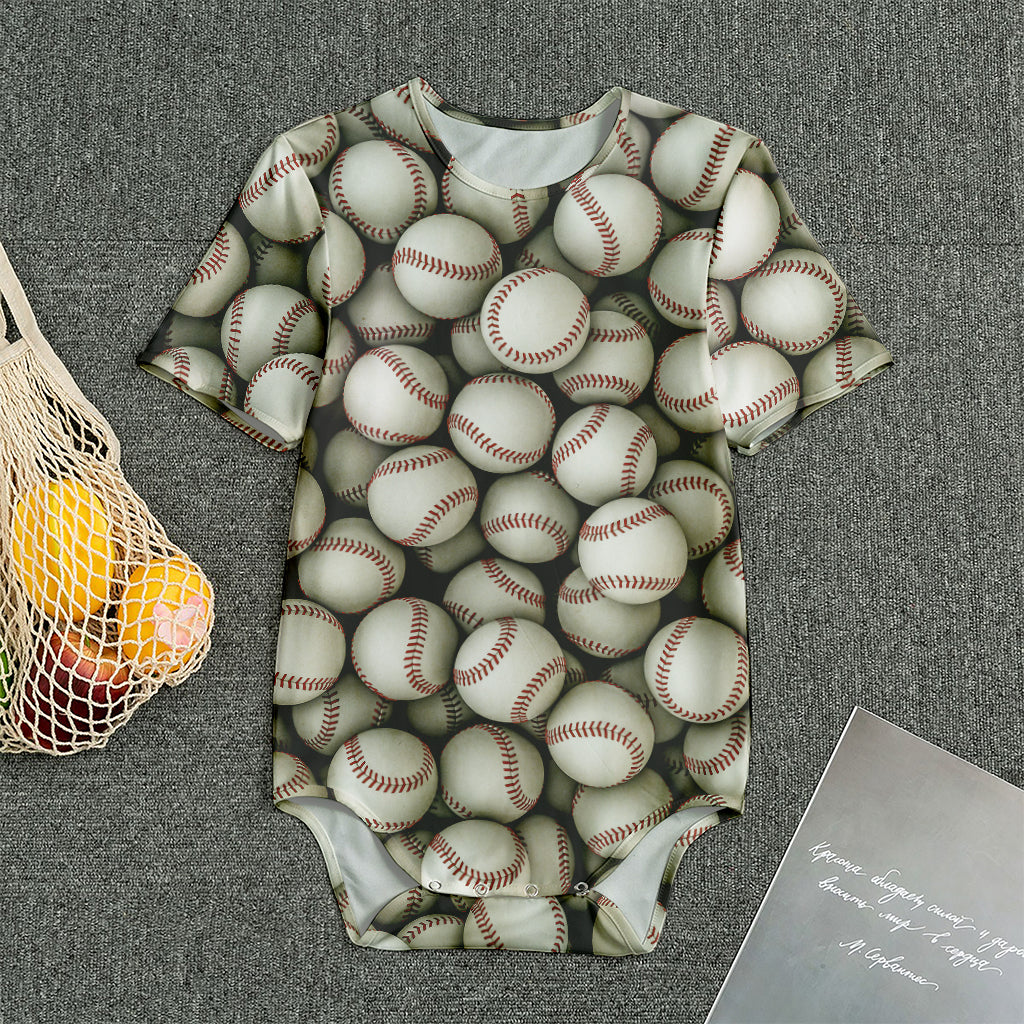 Baseballs 3D Print Men's Bodysuit