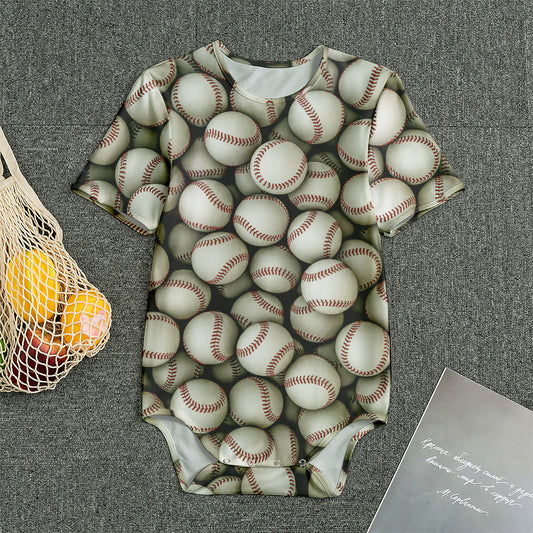 Baseballs 3D Print Men's Bodysuit