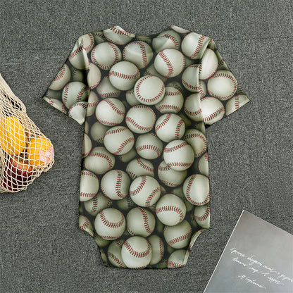 Baseballs 3D Print Men's Bodysuit