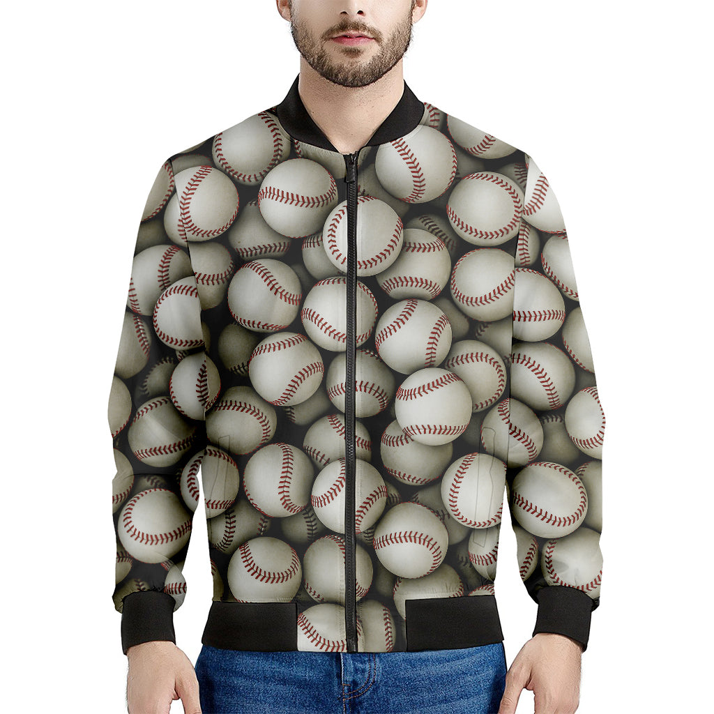 Baseballs 3D Print Men's Bomber Jacket