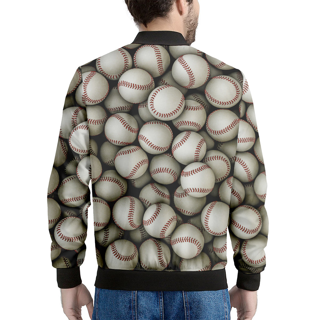 Baseballs 3D Print Men's Bomber Jacket