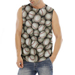 Baseballs 3D Print Men's Fitness Tank Top