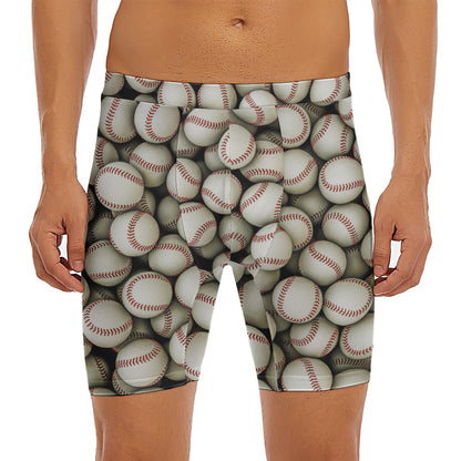 Baseballs 3D Print Men's Long Boxer Briefs
