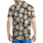 Baseballs 3D Print Men's Polo Shirt