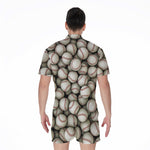 Baseballs 3D Print Men's Rompers
