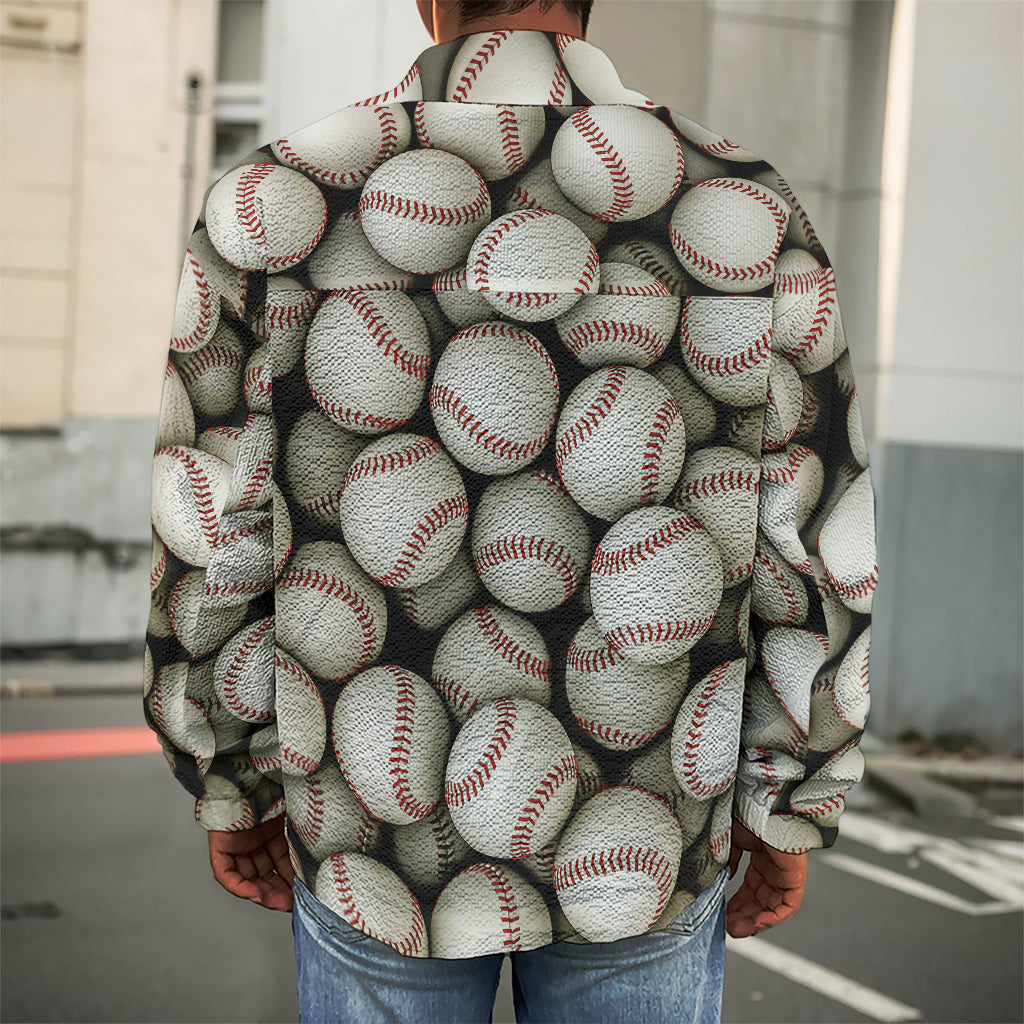 Baseballs 3D Print Men's Shirt Jacket