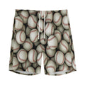 Baseballs 3D Print Men's Athletic Shorts