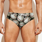 Baseballs 3D Print Men's Swim Briefs