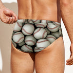 Baseballs 3D Print Men's Swim Briefs