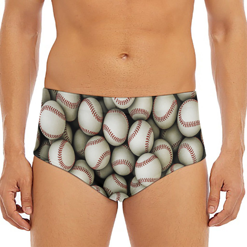Baseballs 3D Print Men's Triangle Swim Briefs