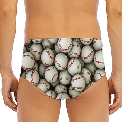 Baseballs 3D Print Men's Triangle Swim Briefs