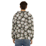 Baseballs 3D Print Men's Velvet Pullover Hoodie