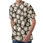 Baseballs 3D Print Men's Velvet T-Shirt