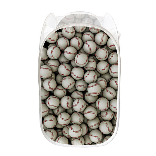 Baseballs 3D Print Mesh Laundry Hamper