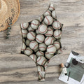Baseballs 3D Print One Shoulder Bodysuit