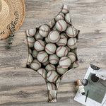 Baseballs 3D Print One Shoulder Bodysuit